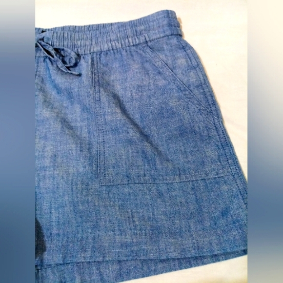 J Crew Drawstring Chambray Shorts - Picture 3 of 4